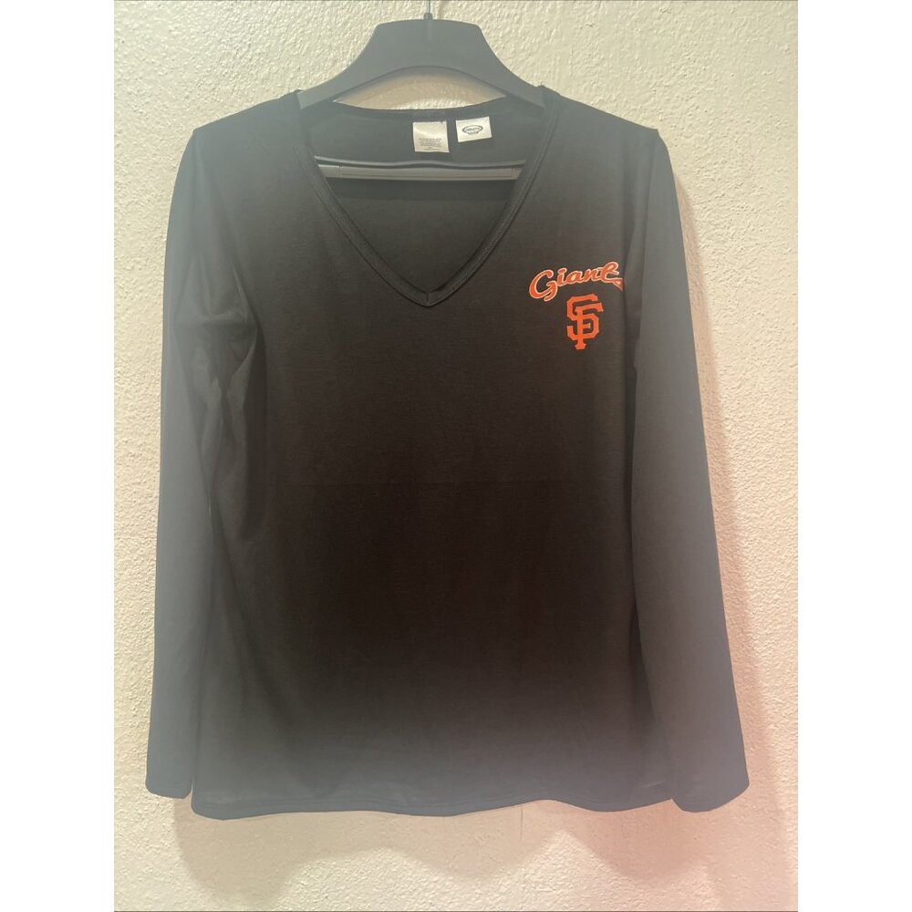 Concepts‎ Sports SAN F GIANTS Baseball Black Long Sleeve T-Shirt Womens Size XL